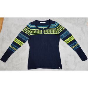 Woolrich Fair Isle Sweater, Cotton, Vintage, Button Front, Beautiful, Sz S New